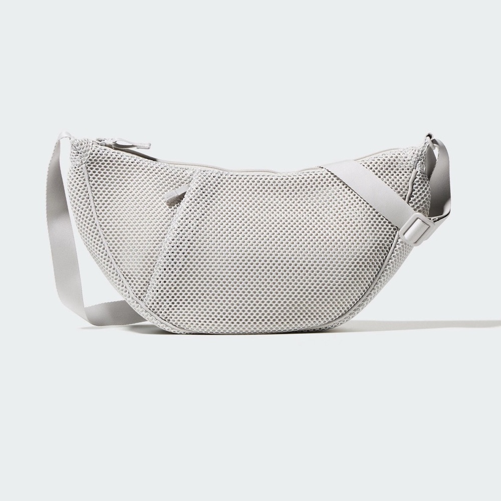 NWT Uniqlo Round Shoulder Bag White Mesh